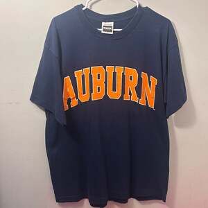 Vintage Tultex Auburn University Tigers T-Shirt Size XL Navy Blue
